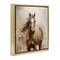 Stupell Industries Horse with Modern Drip Framed Floater Canvas Wall Art Design by PI Creative Art